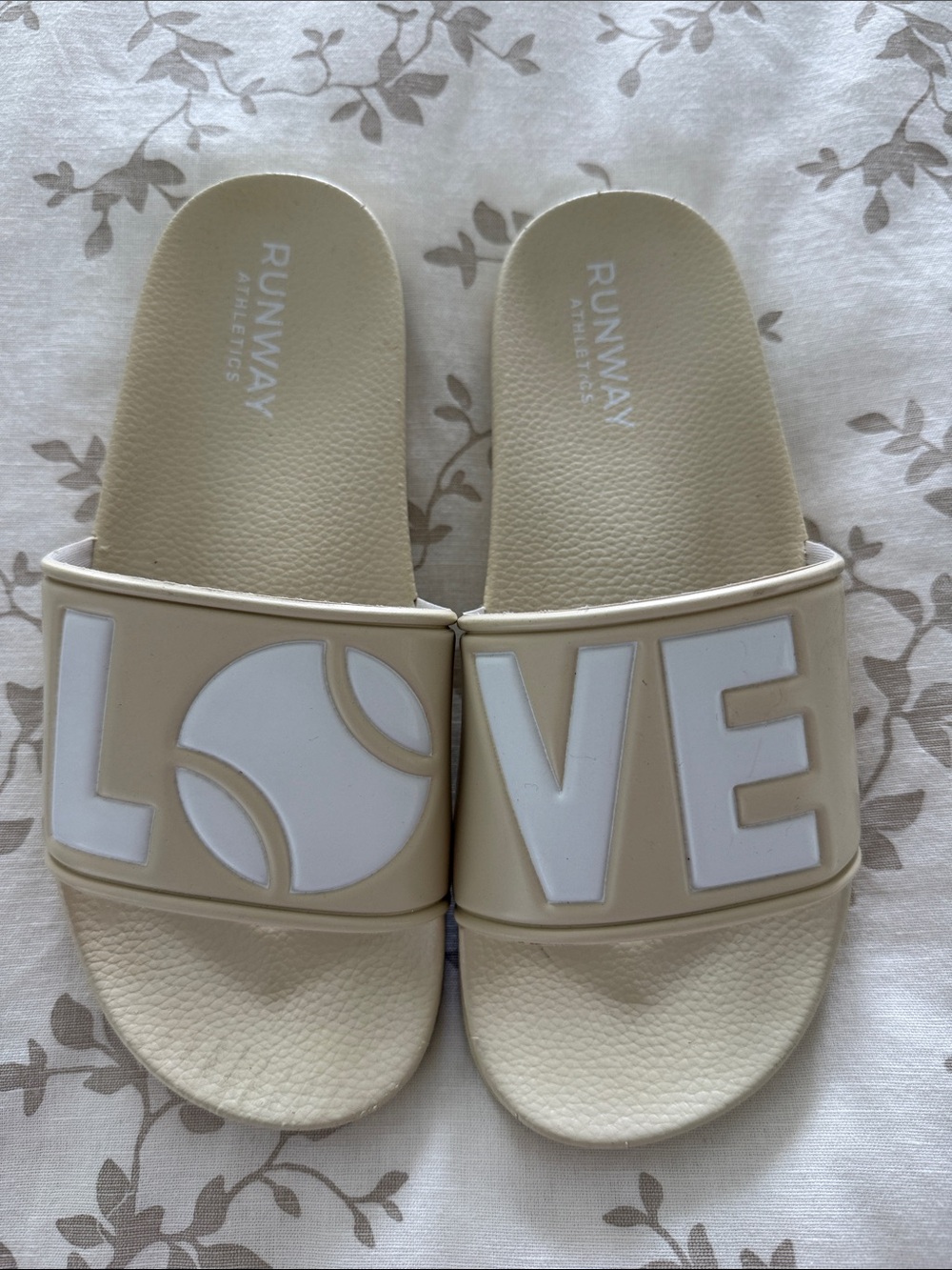 Women's LOVE Slide Sandals in Beige